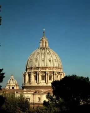 Stato della CittÃ  del Vaticano. La cupola della basilica di S. Pietro, opera di Michelangelo.De Agostini Picture Library/G. Cigolini